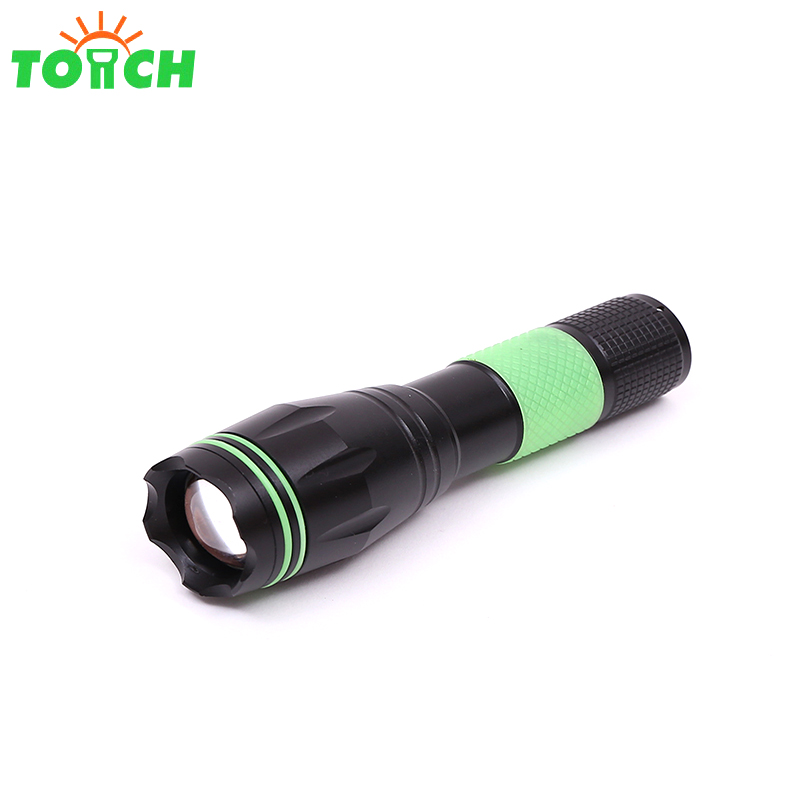 China led flashlight manufacturers high power rechargeable Battery Power Source Zoom tactical flash light torch light