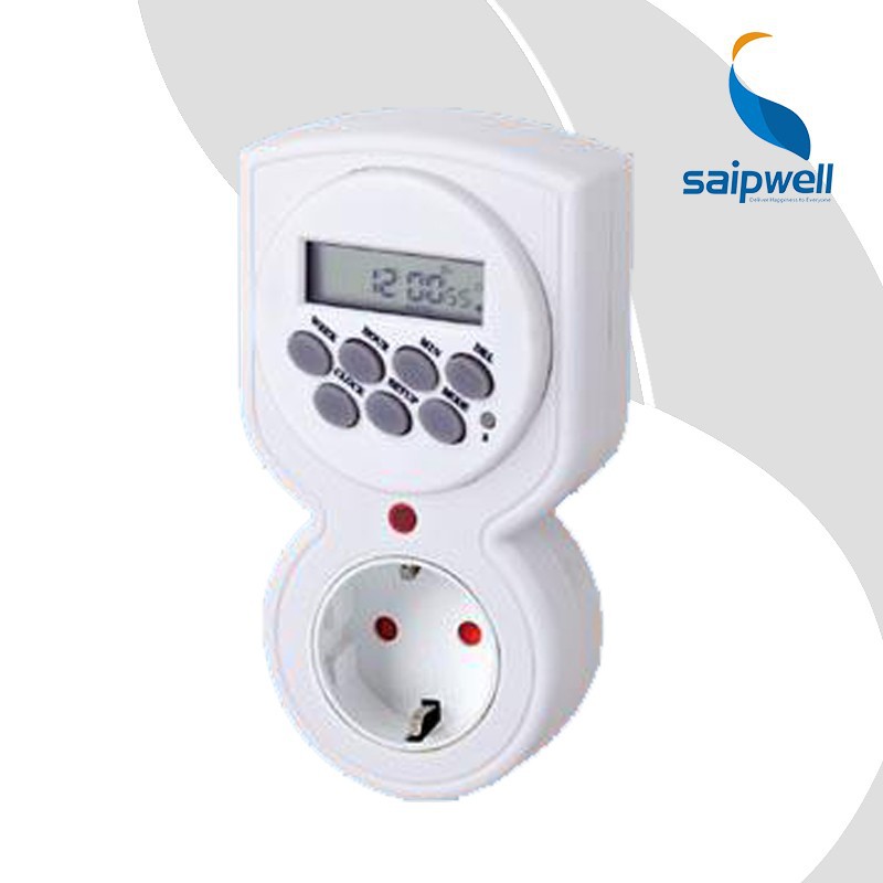 SAIP/SAIPWELL German Plug 230V 16A Electrical Digital Timer Weekly