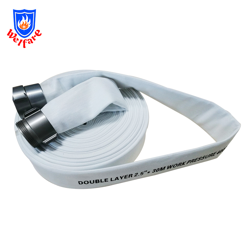 2.5*30M RUBBER LINE FIRE HOSE WITH Aluminum alloy COUPLING