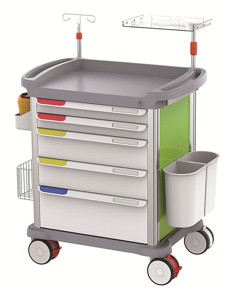 aluminum emergency equipment trolley medical