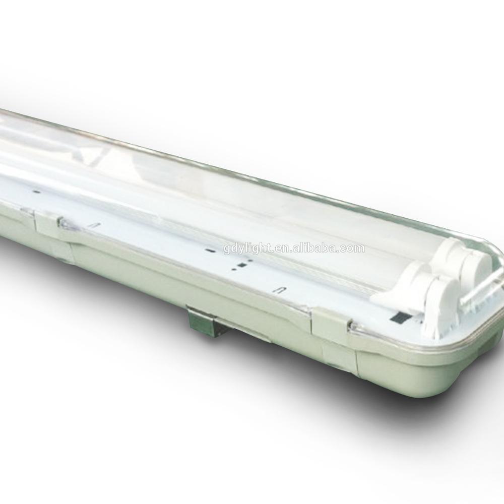 ABS t8 led tube light fixture hanging install for stairs/carparking/corridor with 3 hours emergency lighting and motion sensor
