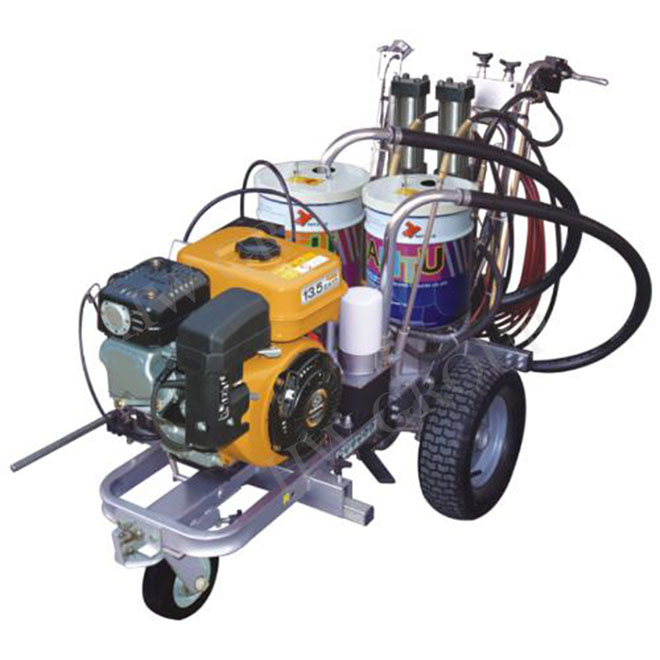 Primer spray paint road marking machine for road