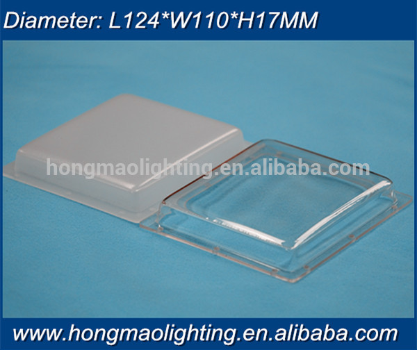Diameter 124 110 17 mm transparent or milky color led road light lens cover highway street light cover
