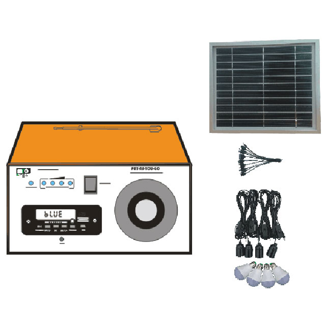 Pay as you go China FM radio solar energy home system for India