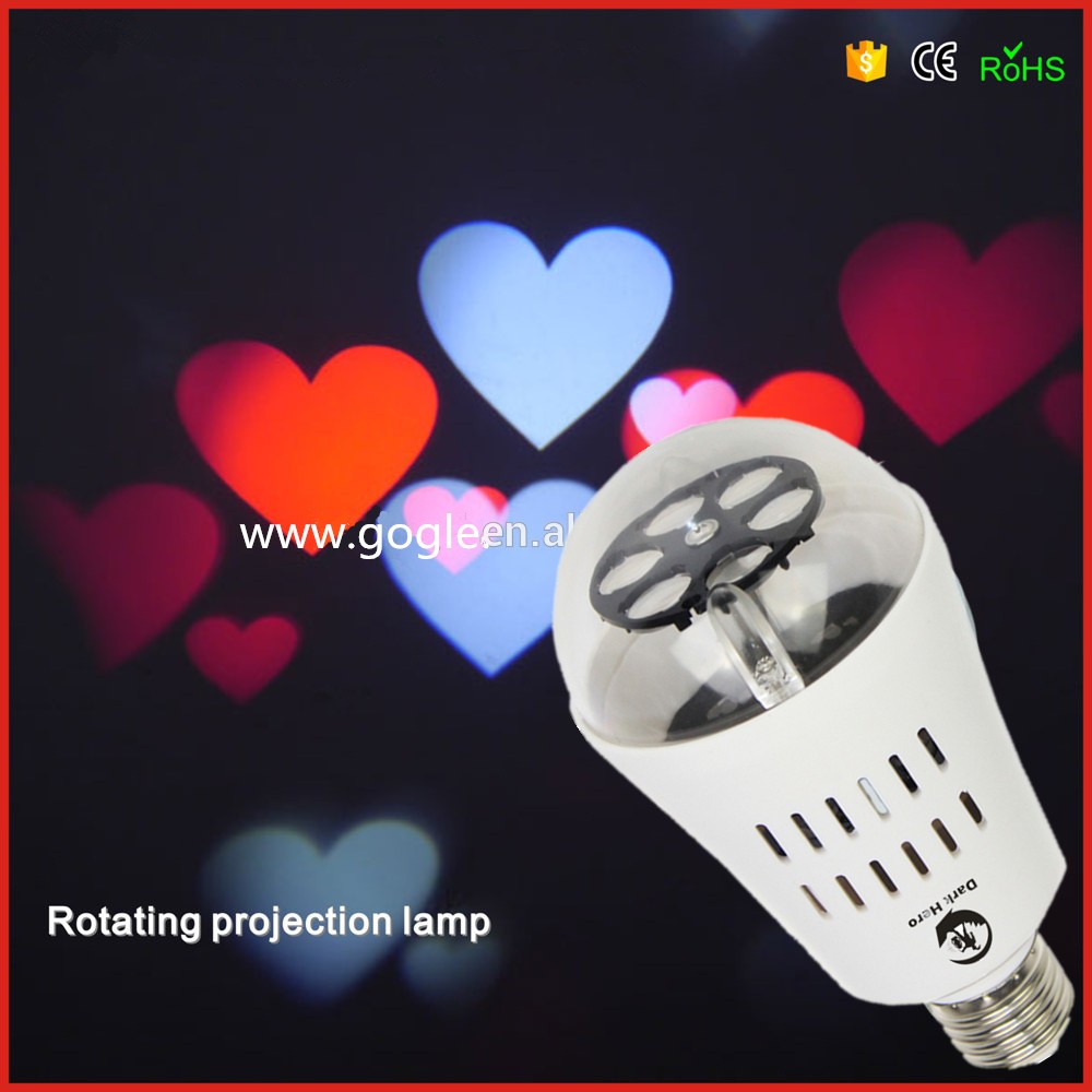 2016 NEW RGBW colors rotating loving heart pattern light for wedding stage