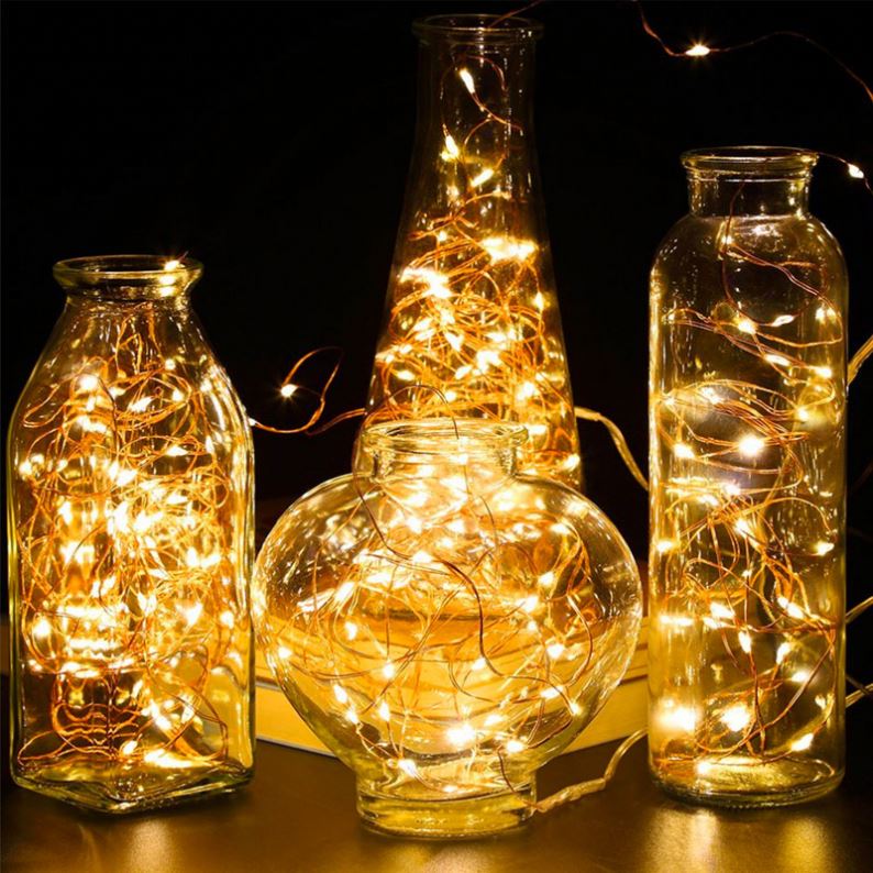 Battery Operated Party Decorative Copper Wire Micro LED Christmas String Fairy Lights