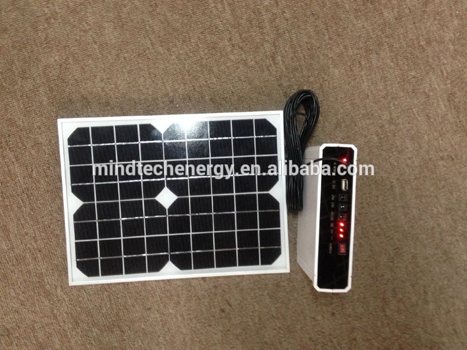 small size portable solar lighting system with rechargeable battery inside