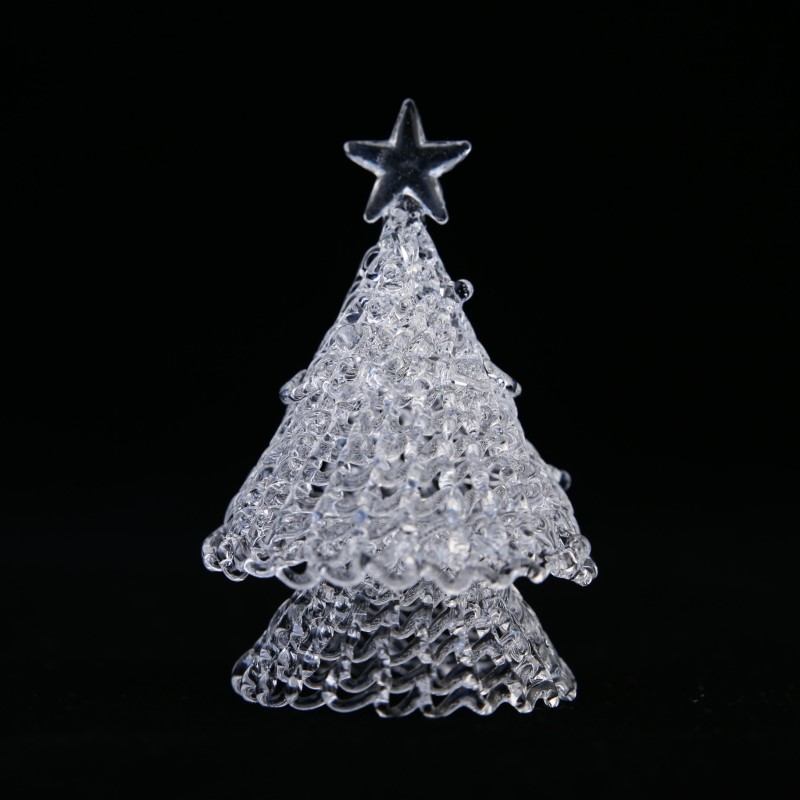 2018 Hot Sale Led Crystal Glass Christmas Tree Ornaments