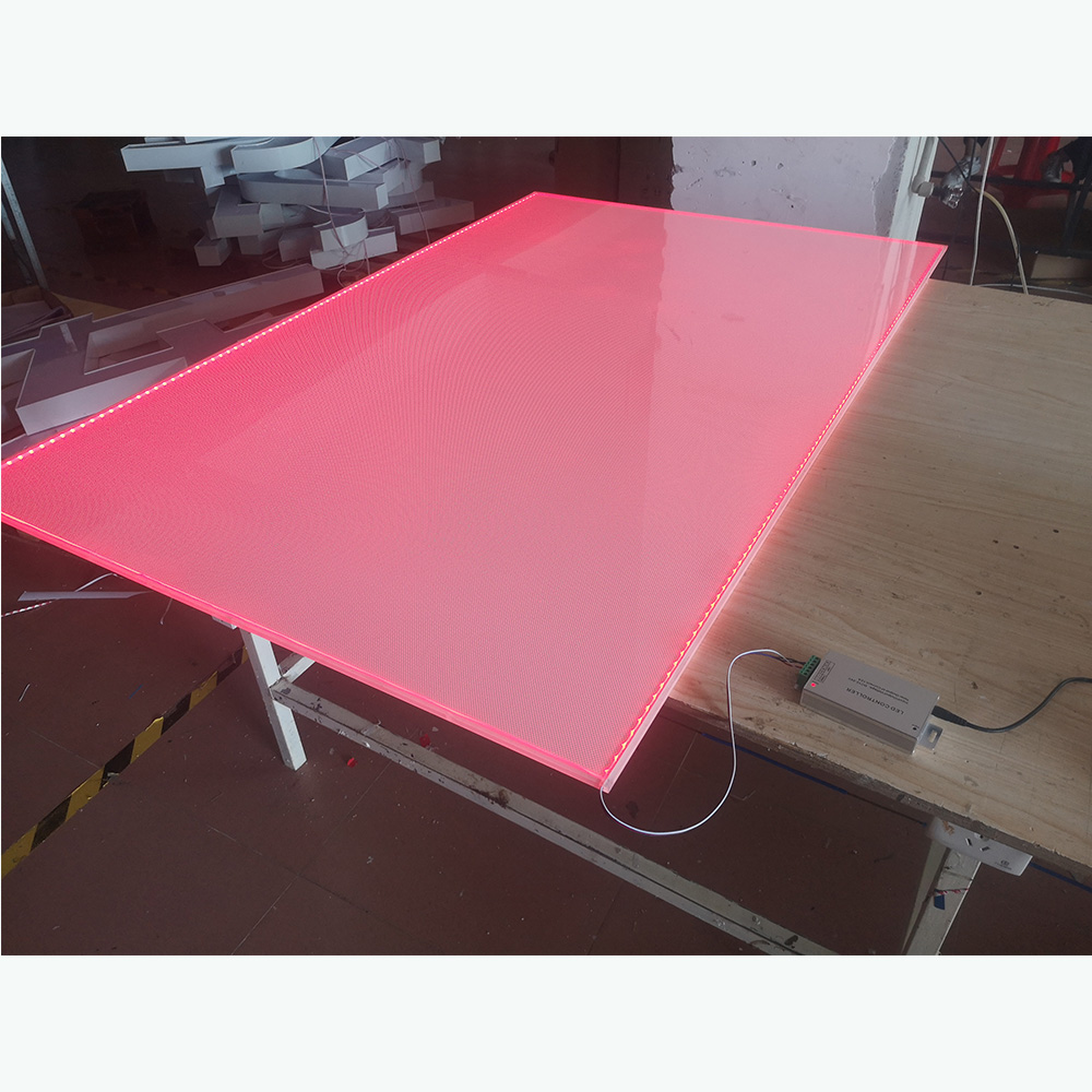 RGB Silk screen laser dotting acrylic light guide panel for led light box and advertising board