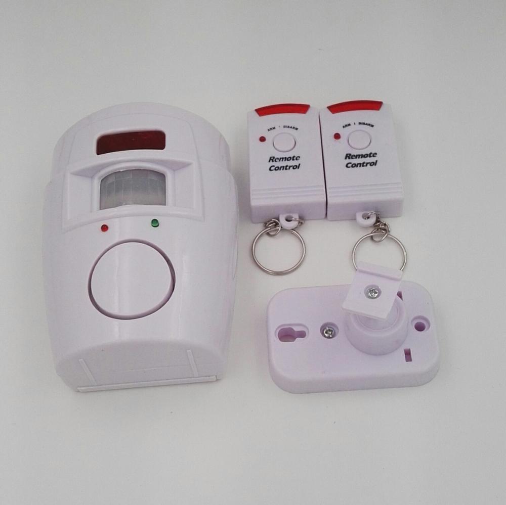 Wireless PIR Motion Sensor Detector Alarm With 2 Remote Controls Door Window