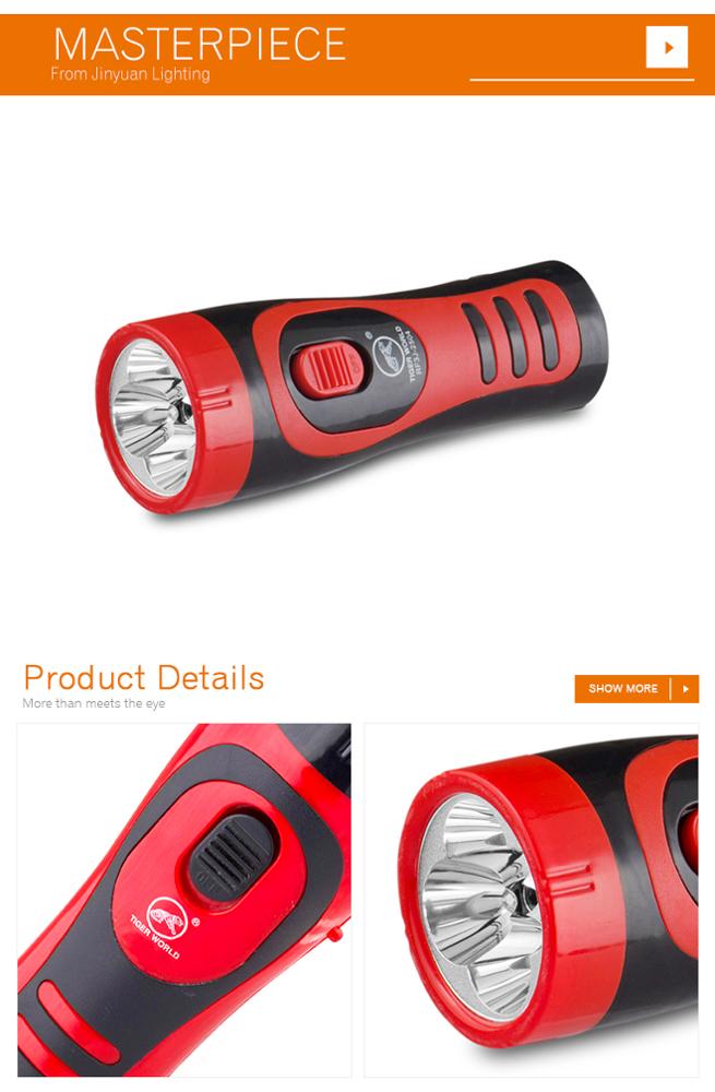 0.5W led torch light powerful rechargeable flashlight from Tiger World