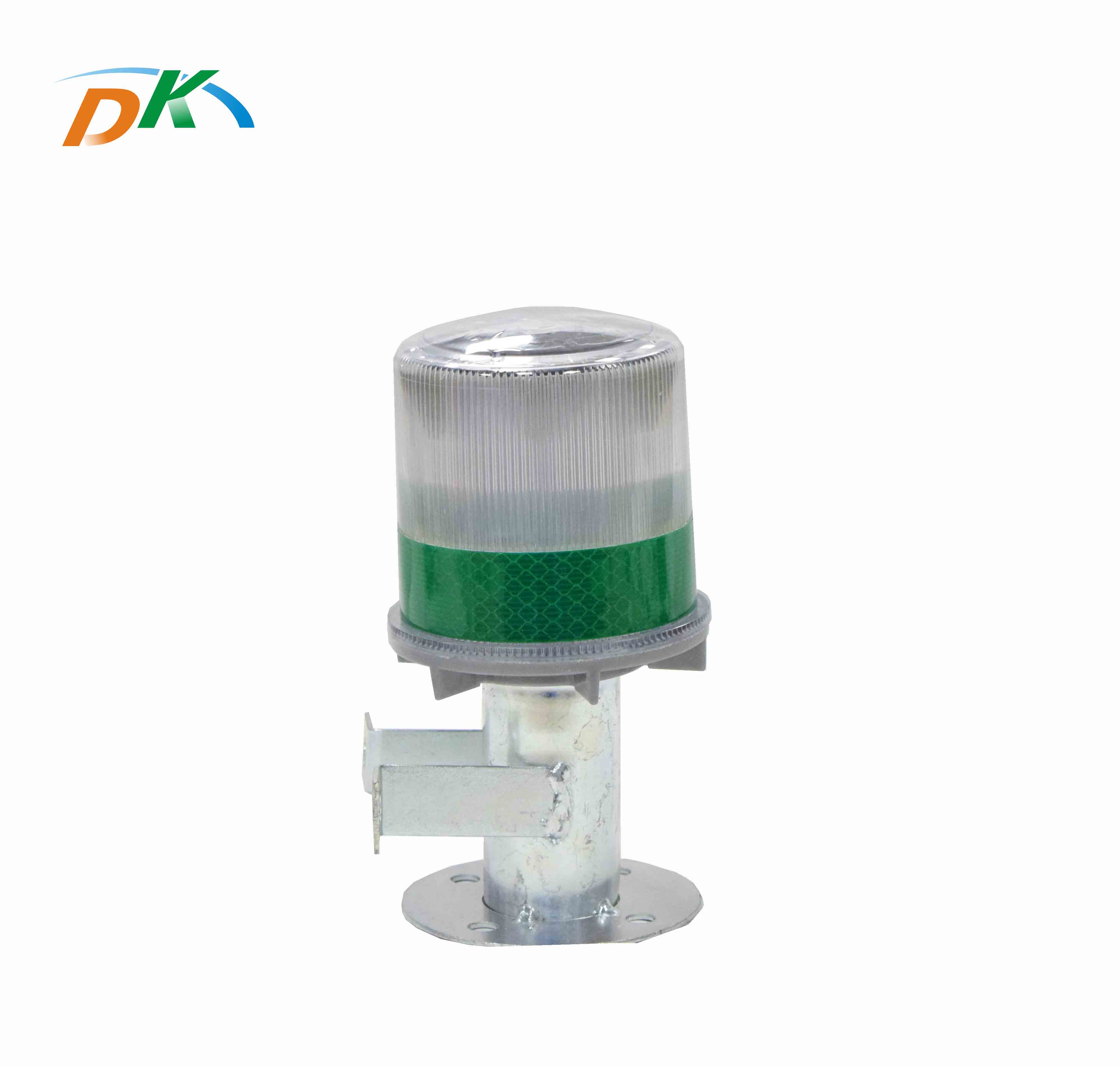 DK PC material rechargeable solar traffic cone light for roadway safety