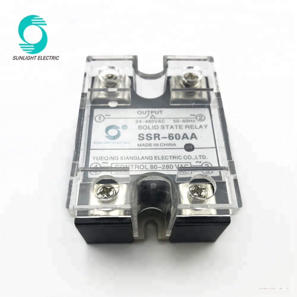 ZG3NC-360A 60A 90-250VAC input 24-480VAC output ac to ac 250VAC ssr solid state relay