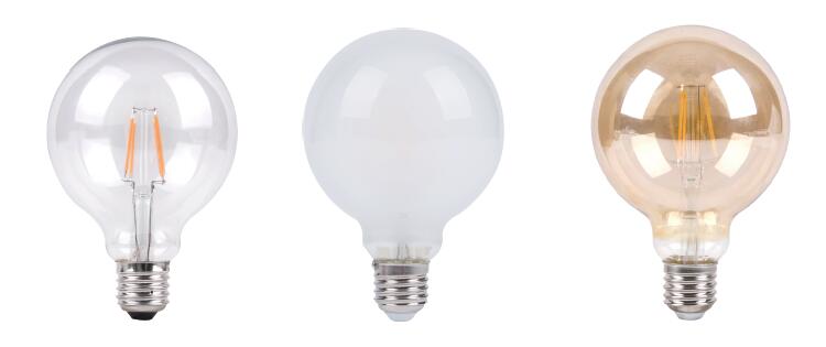 Soft Light Cob Lamp Spiral E27 LED Filament Bulb G125 LED Globe Bulb