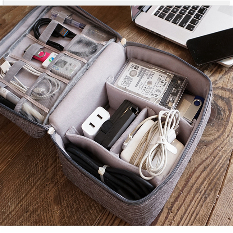 New Multi-function Data Cable Storage Bag Waterproof Electronics Accessories Organizer Travel Digital Storage Organization