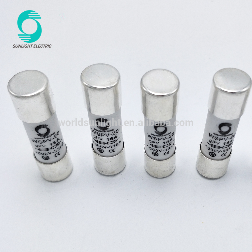 1A 2A 3A 3.5A 4A 5A 6A 8A 10A 12A 15A 20A 25A 30A 32A 250V 12V 24V 48V 10x38 1000V gG Class solar pv fuse