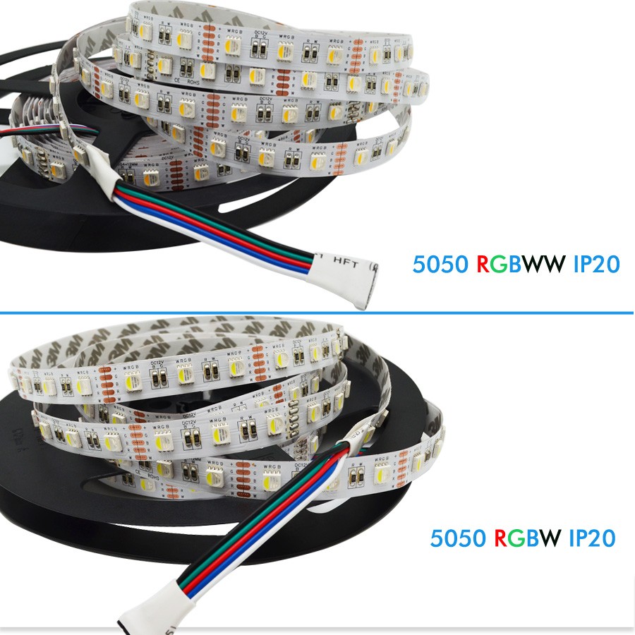 DC12V 4 in 1 5050 60LED/m flexible waterproof RGBW led strip