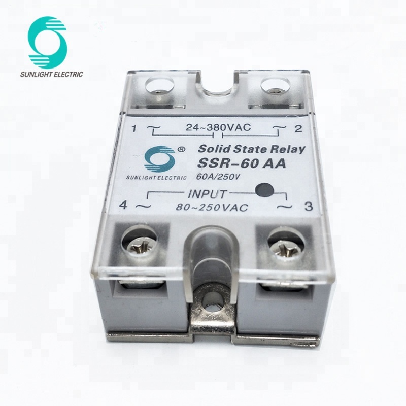 ZG3NC-260A SSR-60AA 90-250V AC to 24-240V AC 60 amp ssr solid state relay
