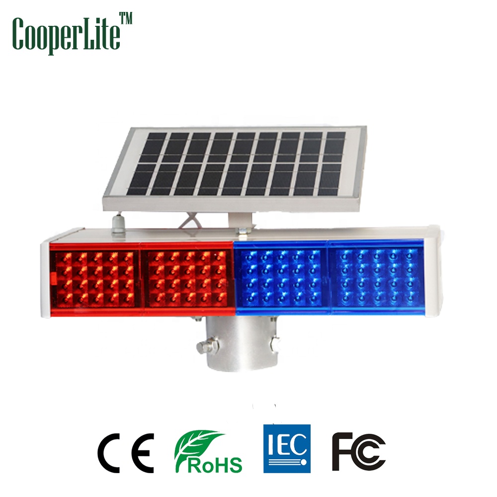 CooperLite IP65 2018 solar power LED traffic warning light blinking flashing light
