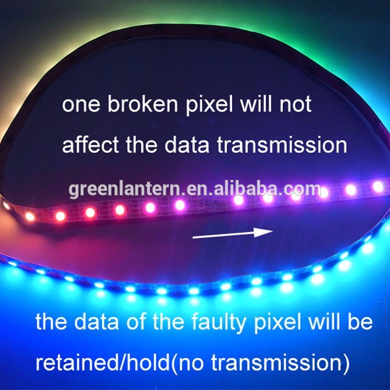 NEW 1M/2M/5M ws2813 5V RGB Addressable LED Strip Black&White PCB 30/60/144 leds/m 2813 IC Built-in