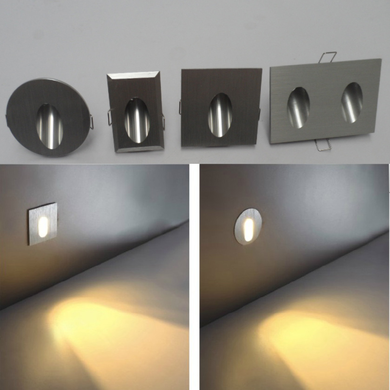 Aluminum Modern Brief LED Stair Light 85-265V 3W Wall Mounted Spotlight Background Light Step Aisle Lamp