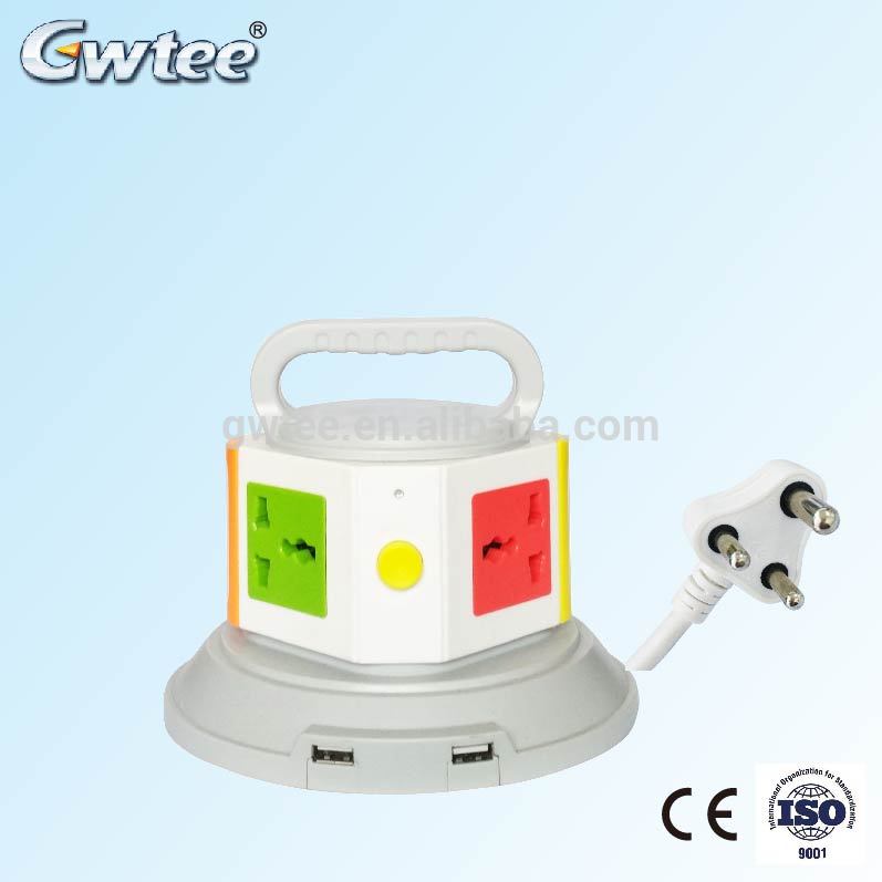 Wholesale multiple outlets CE universal surge protector tower power socket