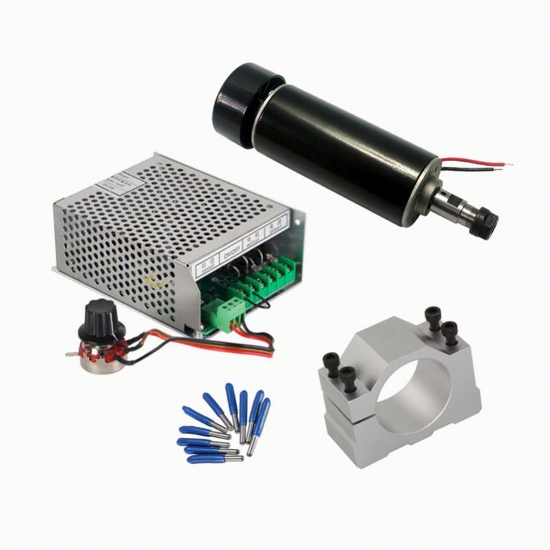DIY CNC Spindle 500W Air Cooled Mach3 Power Supply Governor 52MM Clamp ER11 Collet