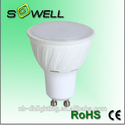 Hot sales 220-240V 5.3W 2835SMD 21PCS GU10 LED lamps, 3000K Plastic+AL 25000H LED lights made in China