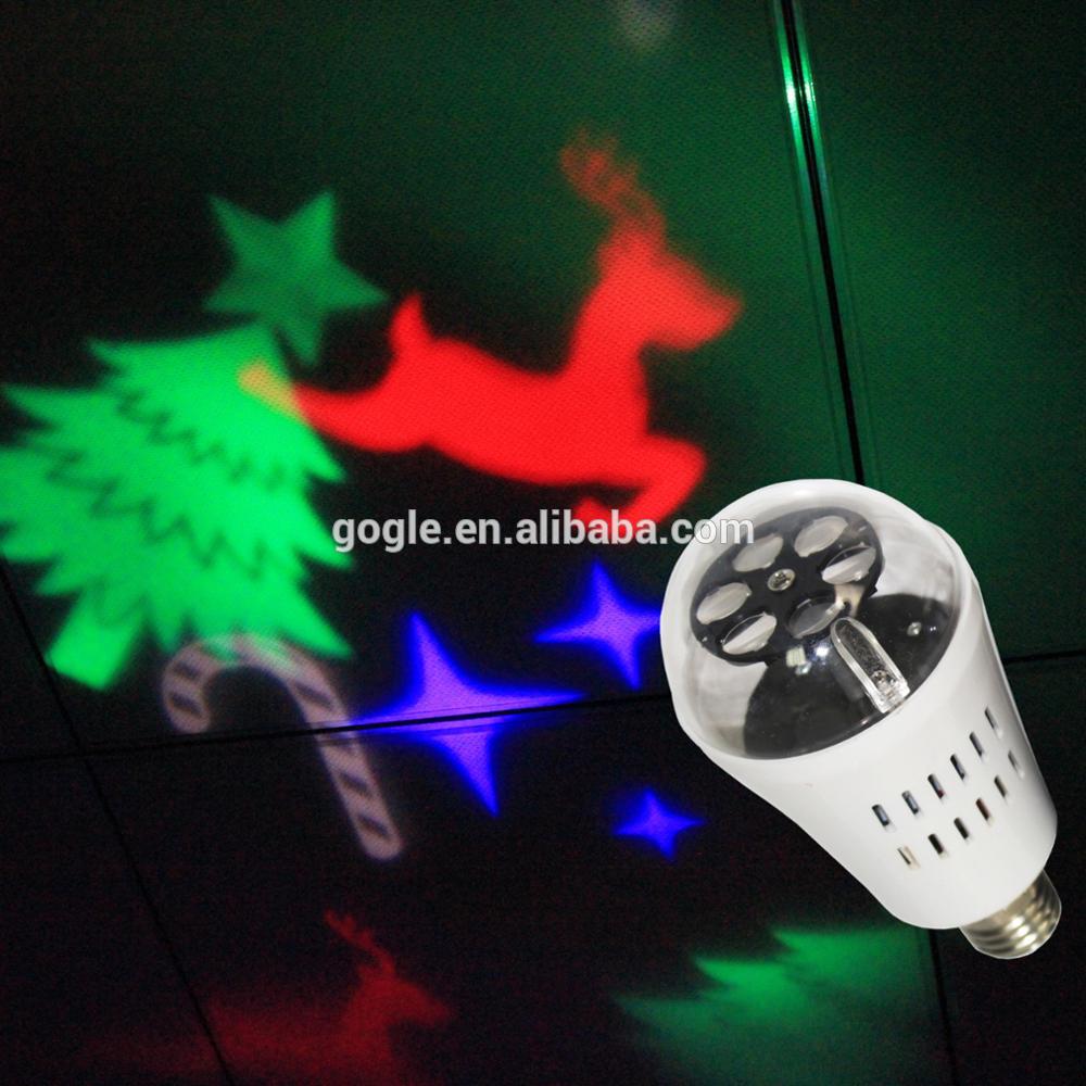 E26 E27 LED Projection disco Light Rotating Stage Bulb