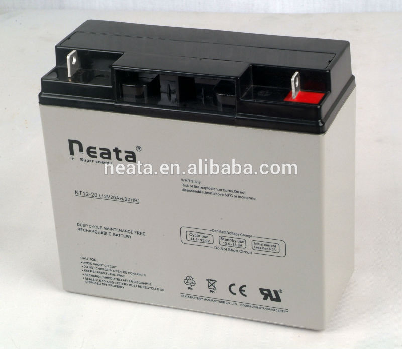 sealed lead acid battery 12v 20ah for solar power system