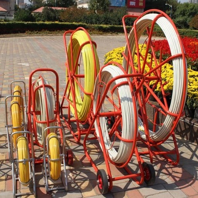 500FT Cable Duct Coated Fiberglass Continuous Duct Rodder with Cage