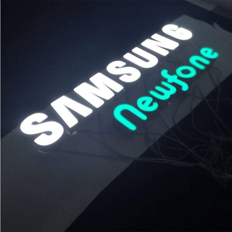 DIY Epoxy resin frontlit illuminated LED channel letter for indoor or outdoor's shop name or company logo sign