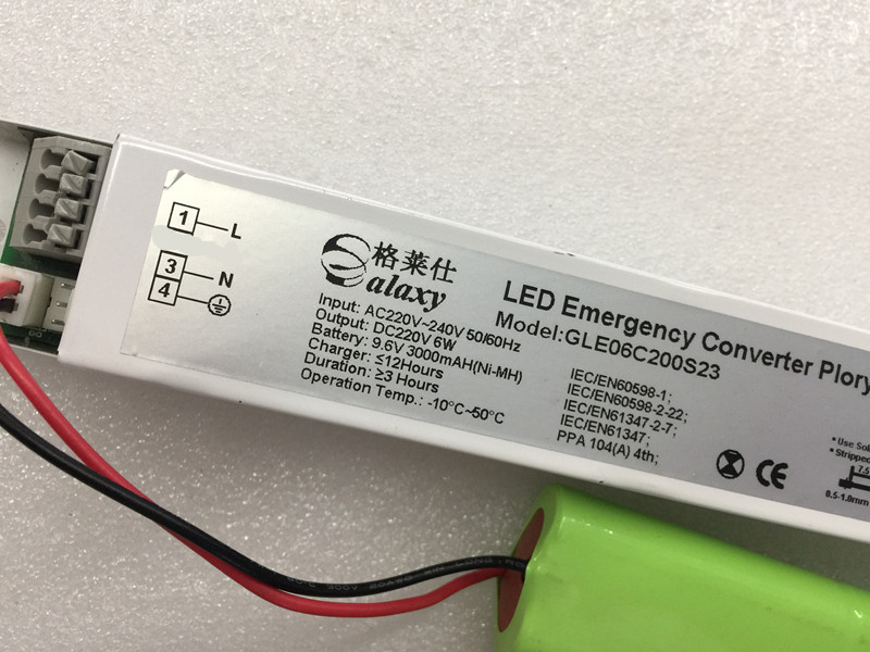 3-15w 1-3hours integrated rechargeable led emergency driver with battery pack with CE RoHS approval