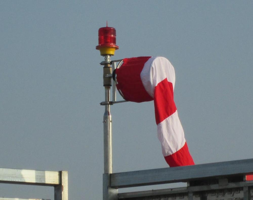 Wind Indicator LED Windsock Light Helipad Wind Cone with Obstruction Light