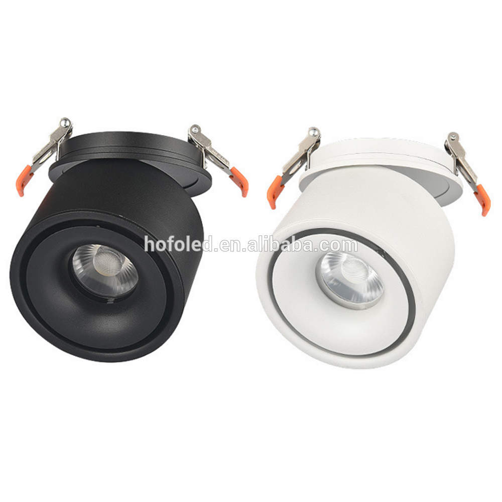 10w 3000K adjustable led surface mounted rotate COB semi recessed downlight led