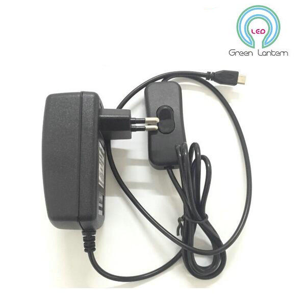 5V 3A charge power supply adapter with switch online cable for Raspberry pi 2 pi 3