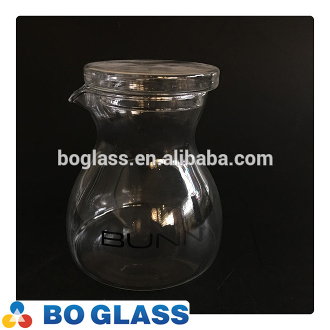 Hot sale Eco-Friendly 950ml clear glass coffee pot from factory