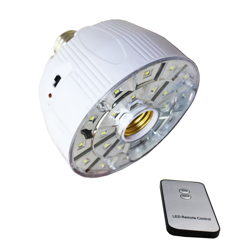 indonesia lampu E27 3W remote control emergency led bulb light with built-in battery