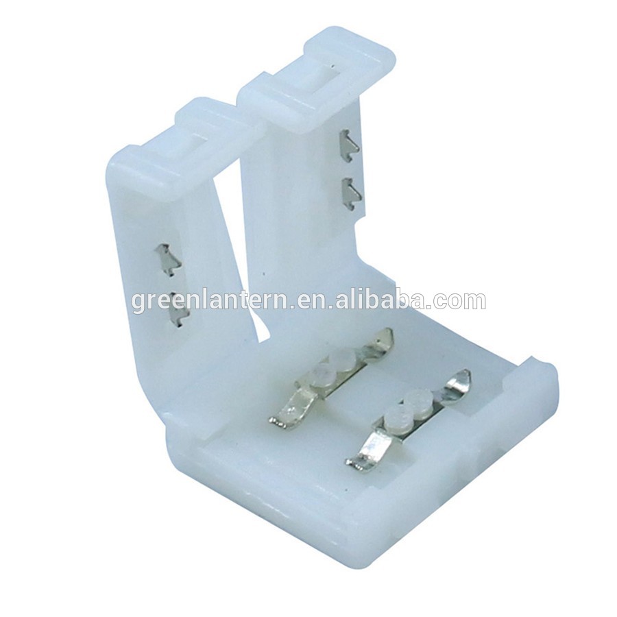 Cheap price solderless 8mm 2 pin 3528 led strip connector