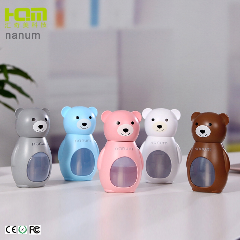 Creative cartoon bear shape small portable usb mini desktop ultrasonic humidifier