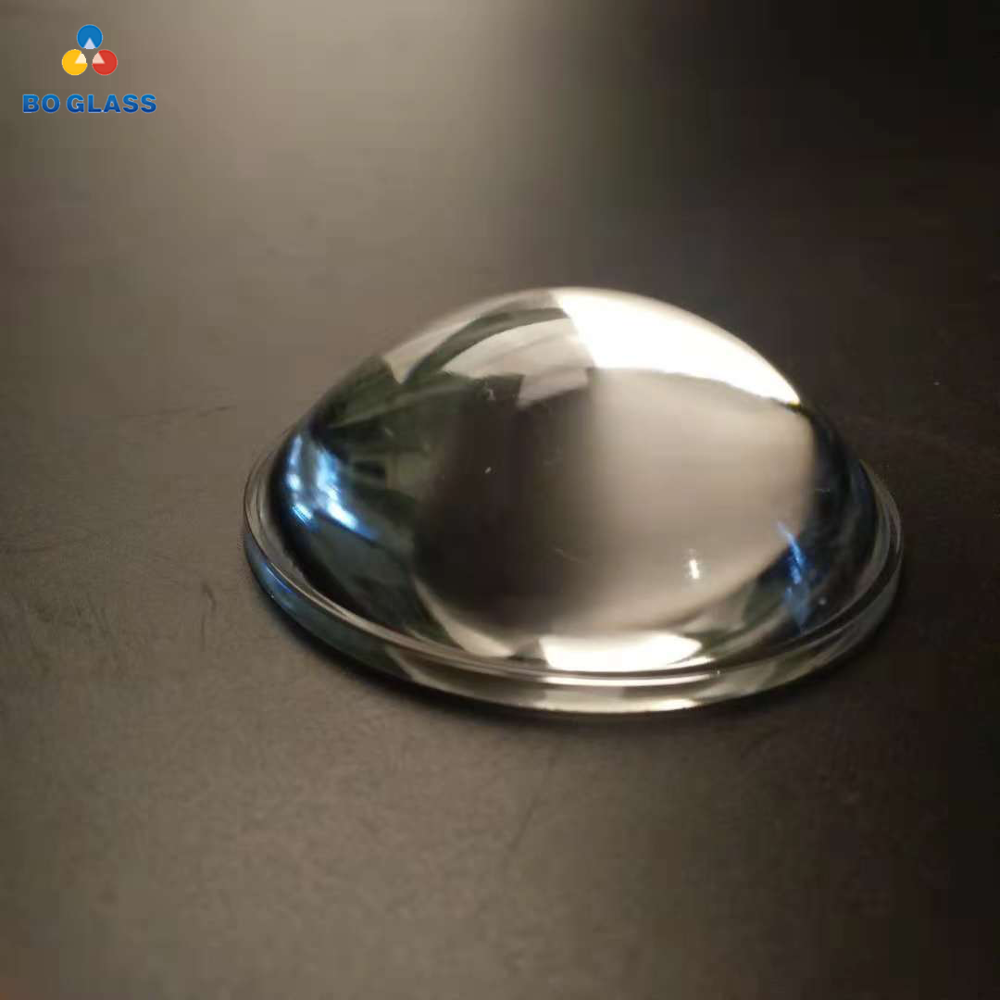 China Supplier Borosilicate 3.3 Pressed Spherical Dome Projector Lens Glass