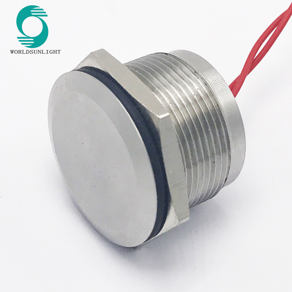 WS19BRAF1NOM IP68 19mm Chamfer head momentary stainless steel piezo switch