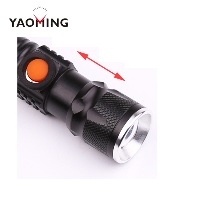 LED Torch Light Waterproof Tactical Zoomable Micro USB Rechargeable Flashlight