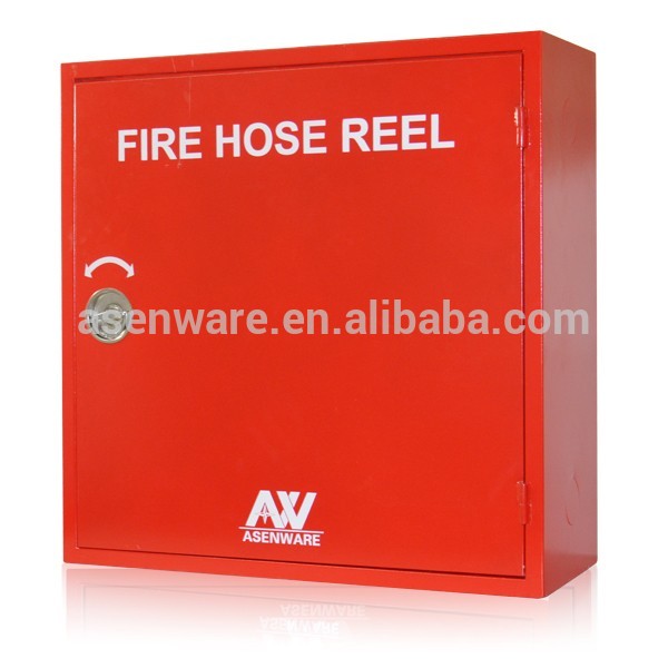 Fire hose reel box with nozzle accessories