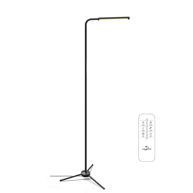 UYLED Flexible arm floor lamp home decoration office use led floor standing lamp with remote control