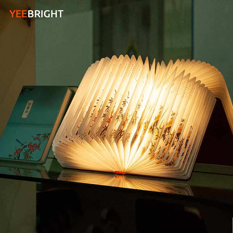 New Arrival Customized Creative Design Inner Pages Printing Book Lamp Portable Rechargeable LED Book Light