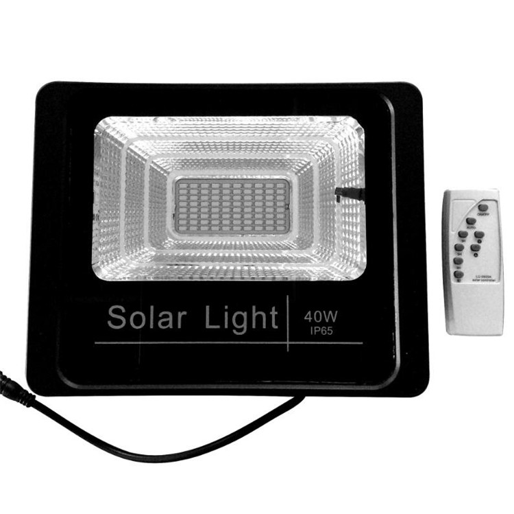 60w Outdoor Waterproof Garden Remote Control LED Solar flood light