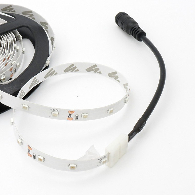 10mm 2 Pin Female DC Jack Connector Wire Adapter For SMD 5050 5730 5630 Single Color LED Strip Connector Cable