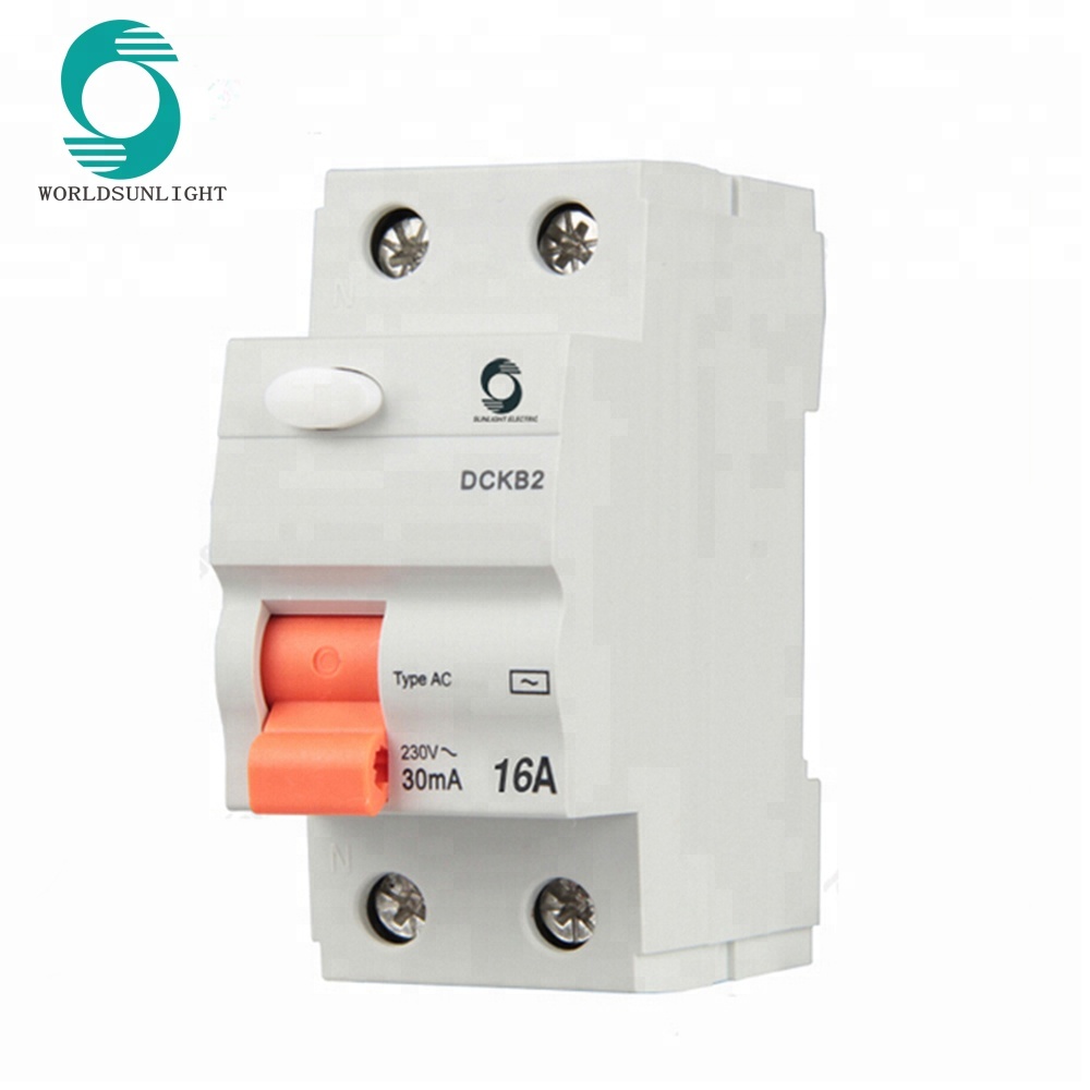XIDN type AC DCKB model 30mA 100mA 300mA 500mA 16A 25A 32A 40A 50A 63A 2 pole 4 pole residual current circuit breaker rccb rcd