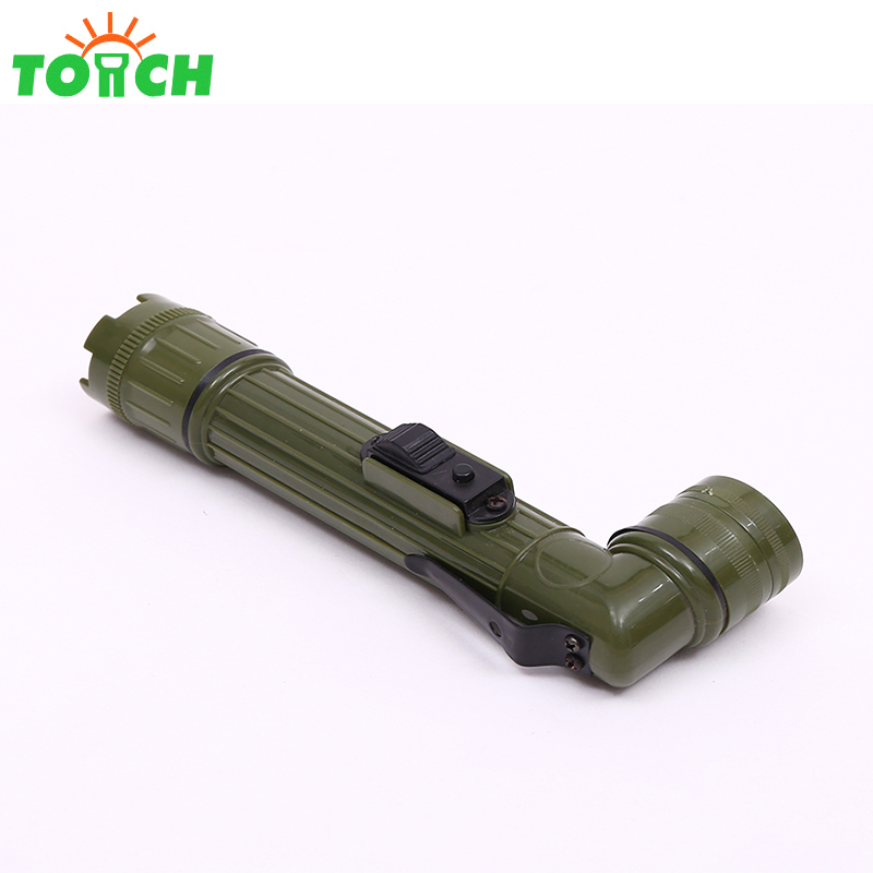New design Military Right angle flashlight 7-shaped LED torch light with clip color lenses